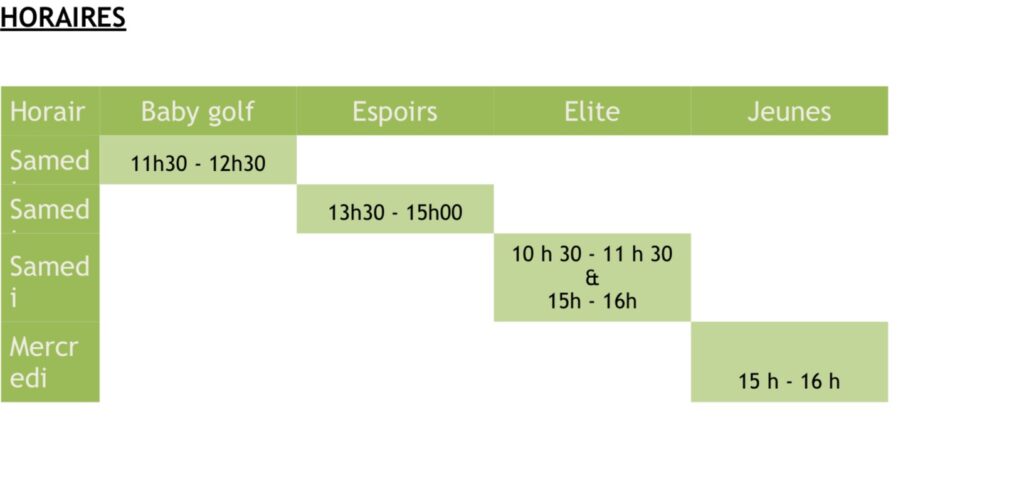 horaires
